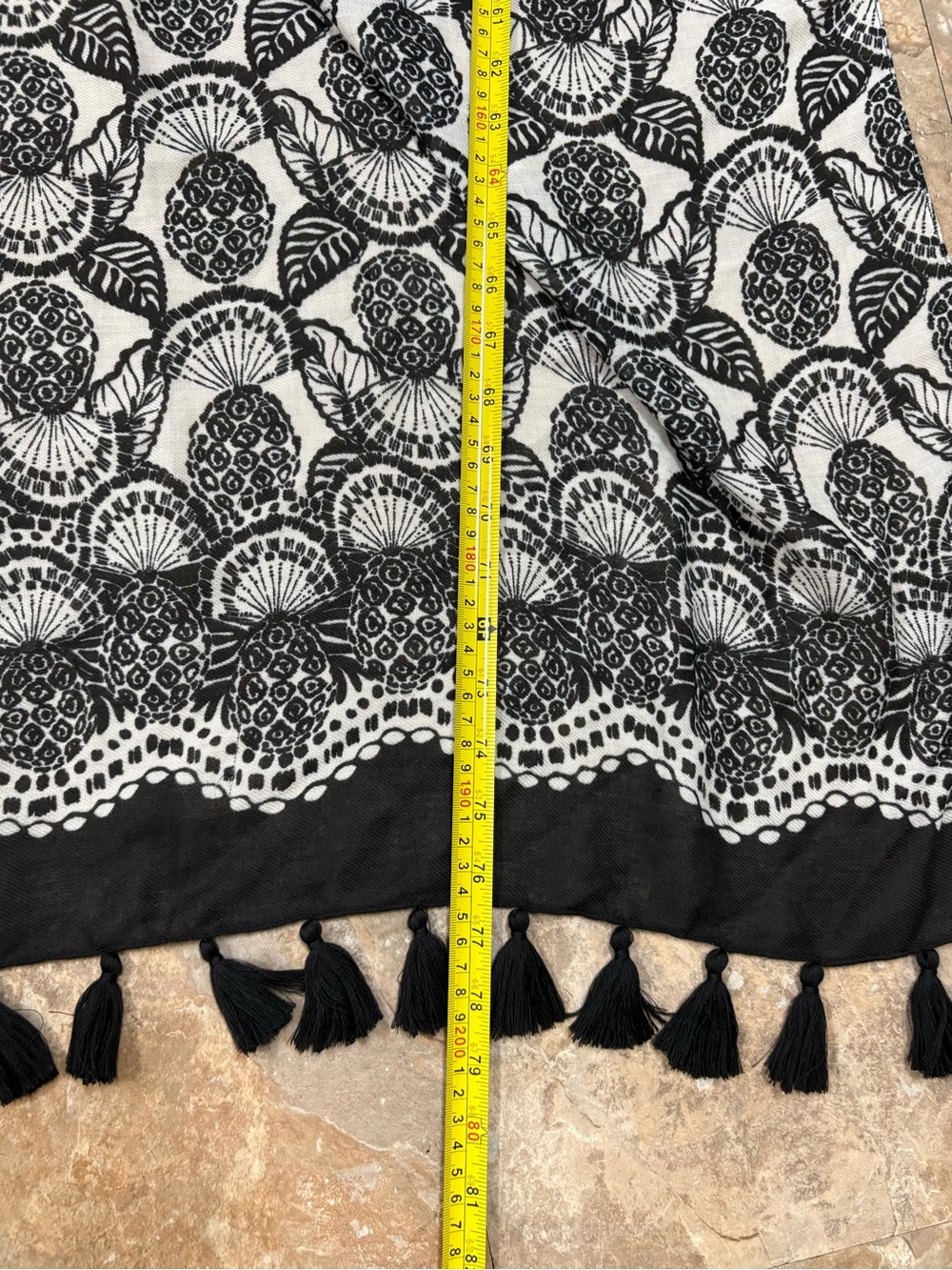 Lilly Pulitzer Black and White Floral Scarf - Picture 5 of 8